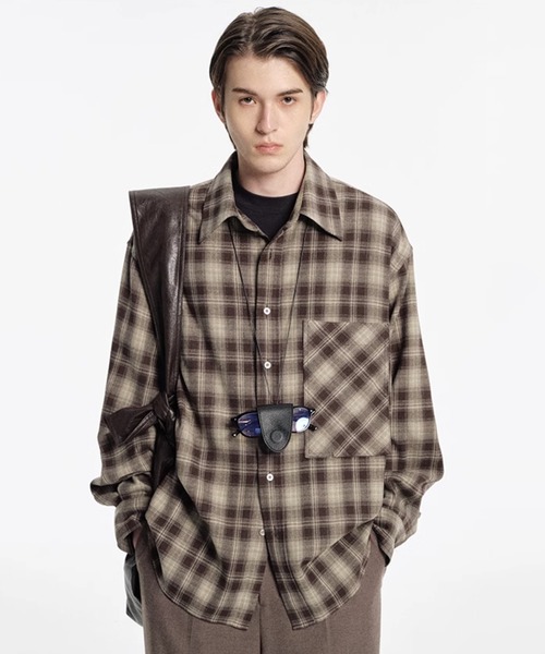 WESTBOY シャツ ルーズチェックシャツ ワイドシルエット ビッグ