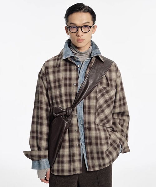 WESTBOY シャツ ルーズチェックシャツ ワイドシルエット ビッグ