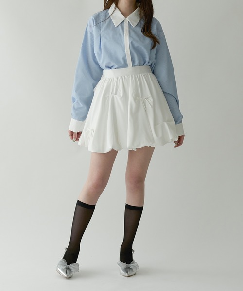 S ring balloon skirt バルーンスカート THEREDTHREAD / ザレッドスレッド】S ring balloon skirt