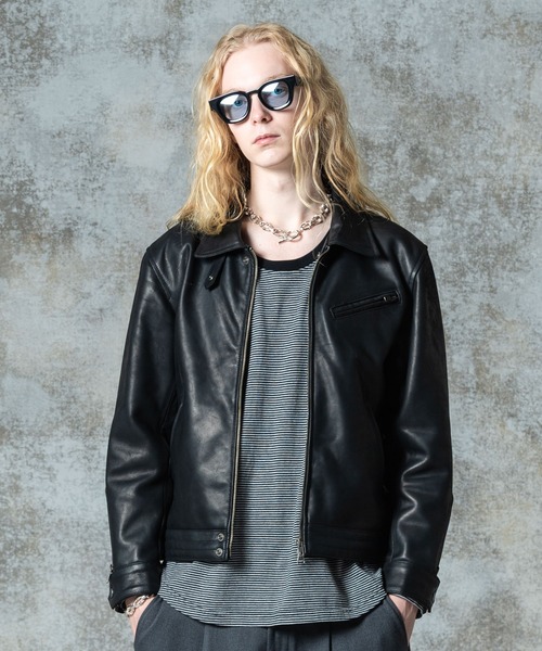 glamb シングルライダースジャケット　羊革　ブラック glamb ライダース（ファッション）のおすすめ人気商品一覧 通販