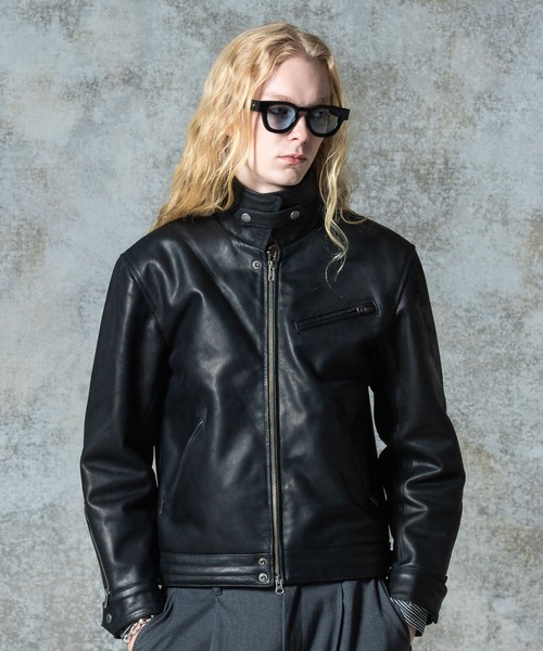 ヴィンテージ！PARK Ⅴ 革ジャン⭐︎ライダース黒レザージャケット glamb 革ジャン ライダース Hidden Valley Leather Jacket