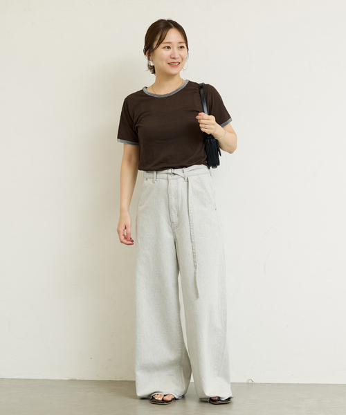 journal standard ベロアパイピング　Tシャツ JOURNAL STANDARD tシャツ ベロアパイピング シアーT レディース