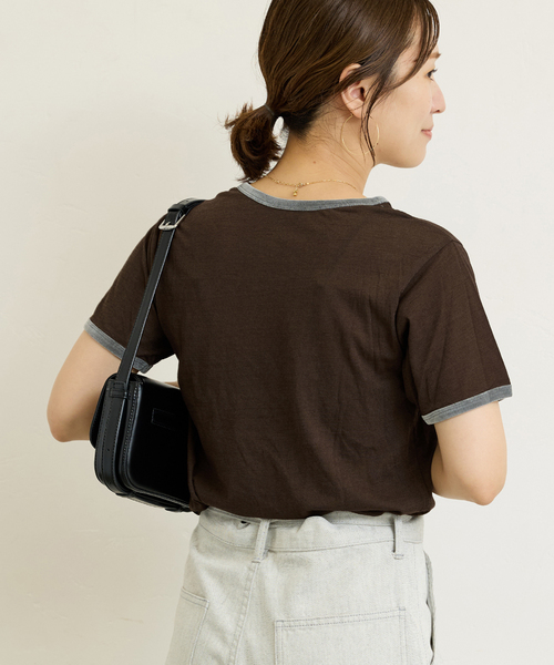 JOURNAL STANDARD tシャツ ベロアパイピング シアーT レディース