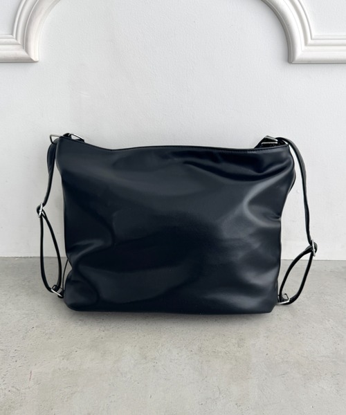 Loueme ショルダーバッグ バッグ ドット柄2WAYリボンショルダーバッグ