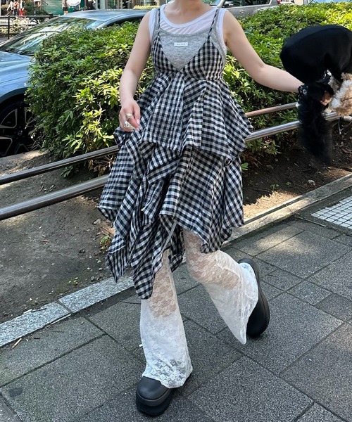 Alley Tokyo ワンピース ギンガムボリューミーキャミワンピ