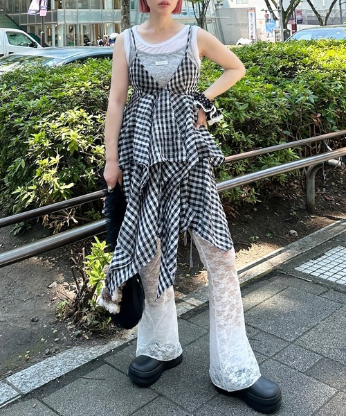 Alley Tokyo ヴィンテージっぽワンピ ホワイト キャミワンピース Alley Tokyo ヴィンテージっぽワンピ ホワイト キャミワンピース
