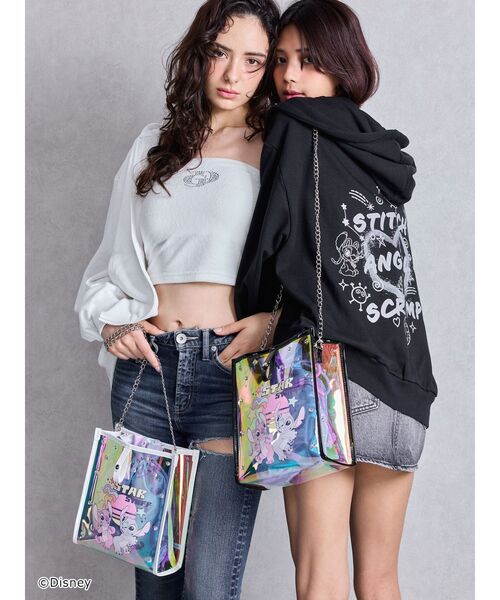 GYDA ショルダーバッグ バッグ スティッチ / bijouクリアBAG