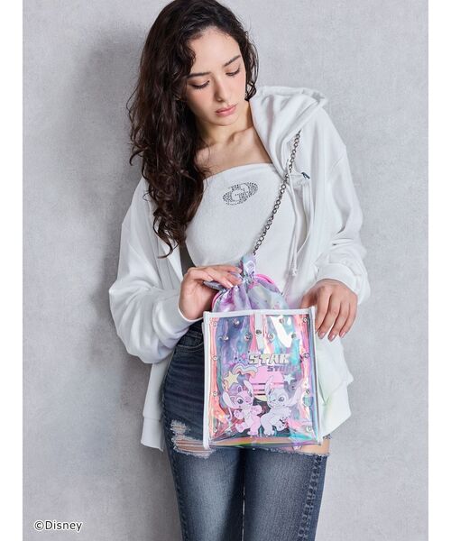 GYDA ショルダーバッグ バッグ スティッチ / bijouクリアBAG