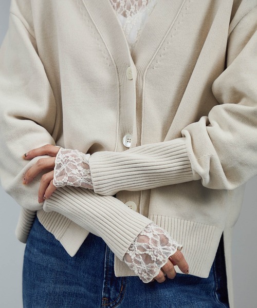 美品✨SALON adam et rope✨Vネックカーディガン✨フリーサイズ SALON adam et rope'（サロン アダム エ ロペ） カーディガン Vネック