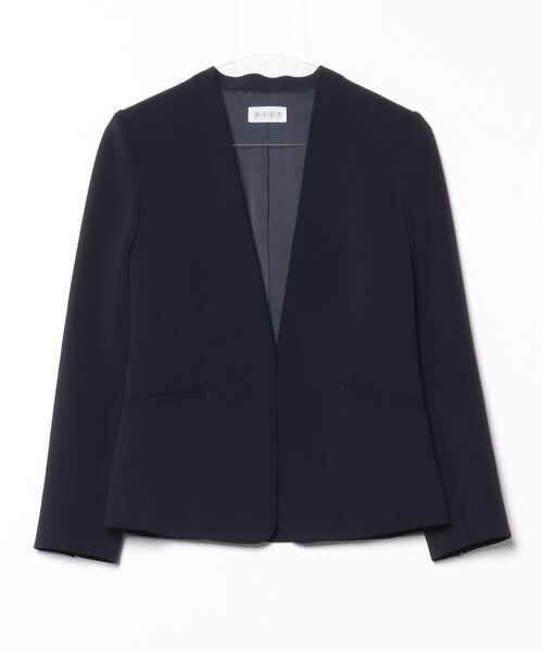 PLST ノーカラー ジャケット PLST 「PLST」 ノーカラージャケット X-SMALL ネイビー