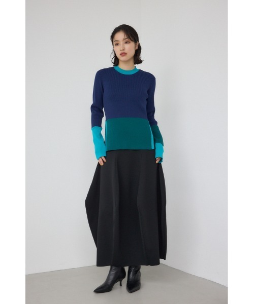 AZUL by MOUSSY PLUSコクーンパターンニットスカート AZUL BY MOUSSY | 【PLUS】コクーンパターンニットスカート (スカート
