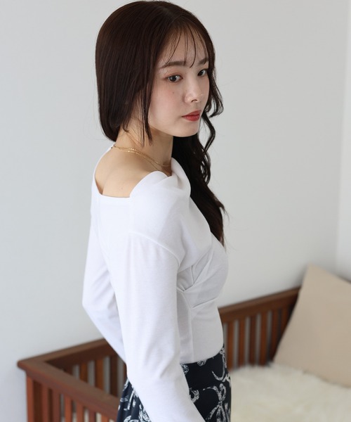 「BLUEEAST」 「LYDIA」長袖カットソー MEDIUM オフホワイト レディース