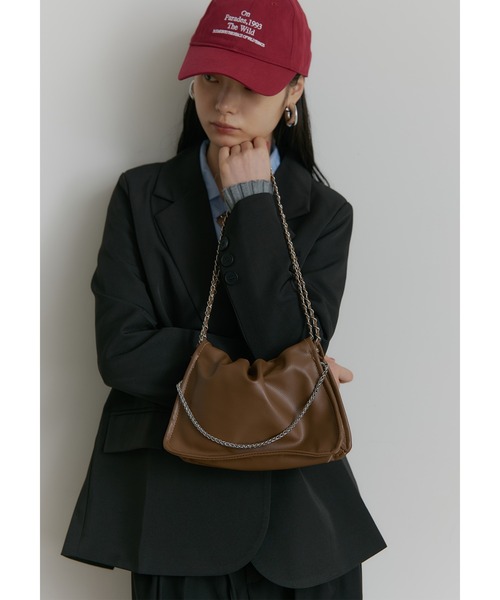 SEN TOKYO ショルダーバッグ バッグ スクエアチェーン巾着ショルダー