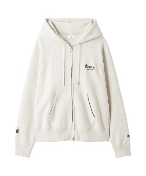 【値下げ対応可能‼️】 Off-White × champion パーカー XS FRAY I.D（フレイ・アイディー） パーカー 「Champion」フルジップ