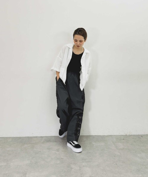 「niko and...」 半袖シャツ MEDIUM サックスブルー レディース_画像4