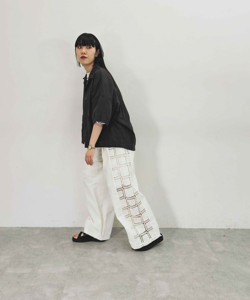 「niko and...」 半袖シャツ MEDIUM サックスブルー レディース_画像6