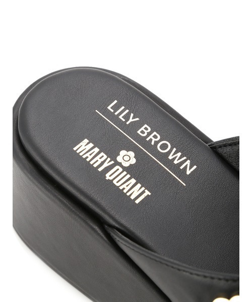 「LILY BROWN」 フラットサンダル LARGE ブラック レディースの画像