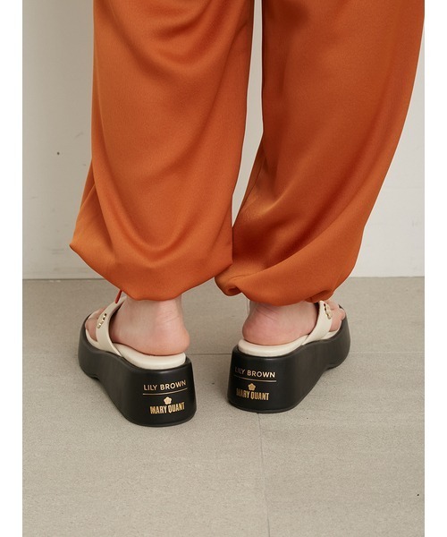 「LILY BROWN」 フラットサンダル LARGE ブラック レディースの画像