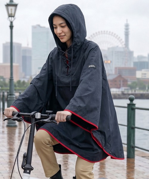 AIGLE（エーグル） レインコート カッパ 透湿防水 撥水 防風 2トーン