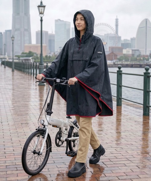AIGLE エーグル　透湿防水レインコート　36サイズ AIGLE（エーグル） レインコート カッパ 透湿防水 撥水 防風 2トーン