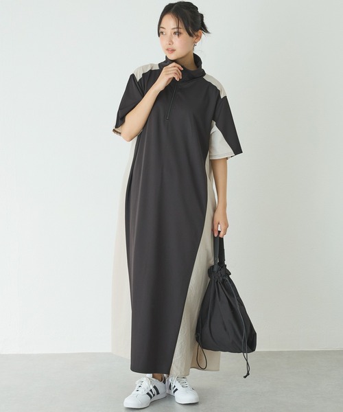 LAVEANGE（ラビアンジェ） 半袖ワンピース LL ブラック レディース