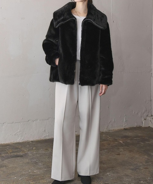 H BRAND ファーブルゾン フェイクファー ブルゾン（98-45BI09-204）｜コムサイズム（COMME CA