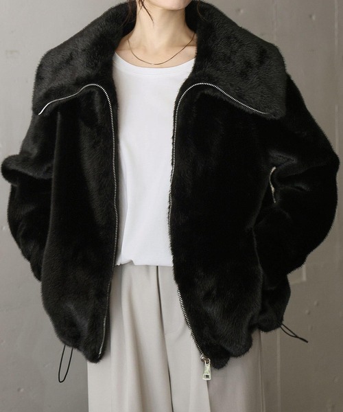 ELFRANK ブルゾン アウター ファージャケット ファーコート ファー