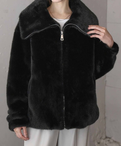 ELFRANK ブルゾン アウター ファージャケット ファーコート ファー