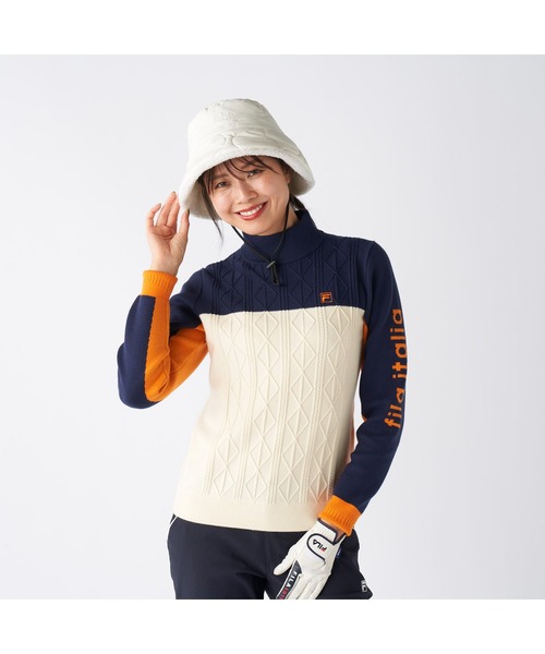 FILA GOLF ニット セーター フィラゴルフ ゴルフウェア ワンポイント
