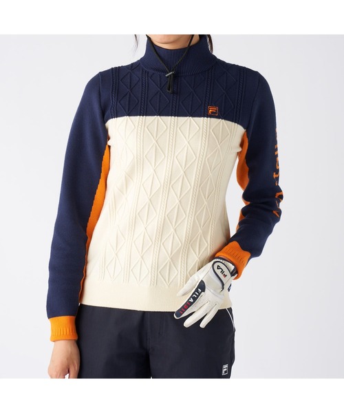 FILA GOLF ニット セーター フィラゴルフ ゴルフウェア ワンポイント