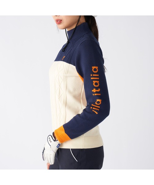 FILA GOLF ニット セーター フィラゴルフ ゴルフウェア ワンポイント