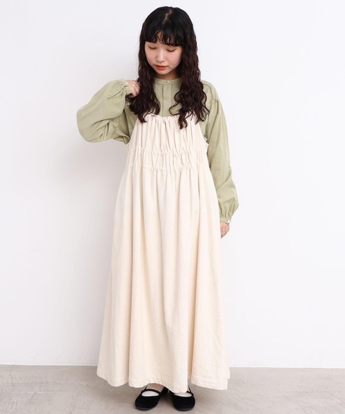 l'atelier du savon（アトリエドゥサボン） ジャンパースカート たゆた
