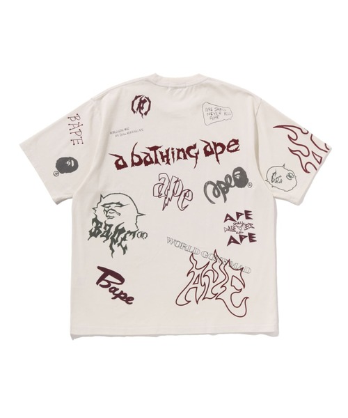 A BATHING APE（アベイシングエイプ） tシャツ OVERALL PRINT RELAXED