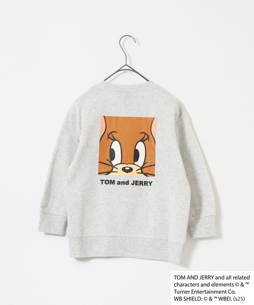 トレーナー TOM＆JERRY 裏起毛 プリント 長袖トレーナー トム