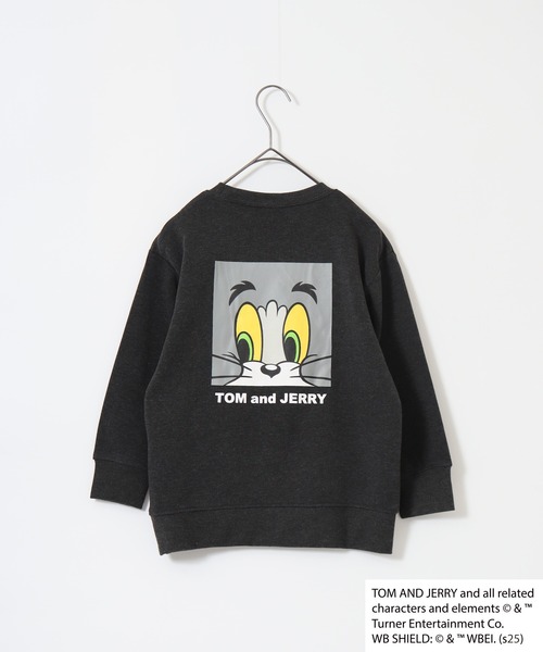 トレーナー TOM＆JERRY 裏起毛 プリント 長袖トレーナー トム