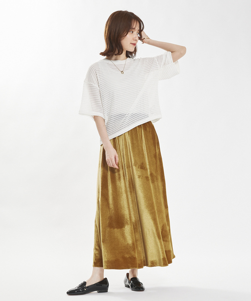 「abahouse mavie」 半袖ニット フリー ブラウン レディース_画像5