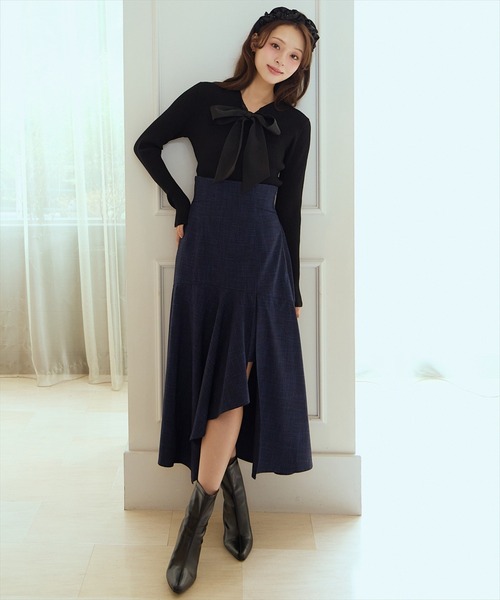 AND COUTURE（アンドクチュール） ロング スカート ブッチャーインナー