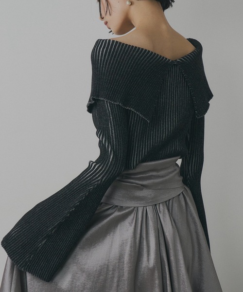 「VIOLETTA」 長袖ニット FREE ブラック レディース_画像2