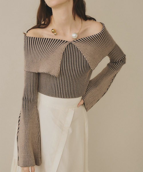 「VIOLETTA」 長袖ニット FREE ブラック レディース_画像7