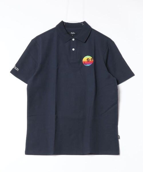 「Malbon Golf」 半袖ポロシャツ X-LARGE ネイビー メンズ_画像2