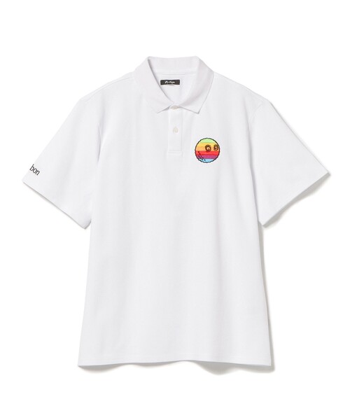 「Malbon Golf」 半袖ポロシャツ X-LARGE ネイビー メンズ_画像3