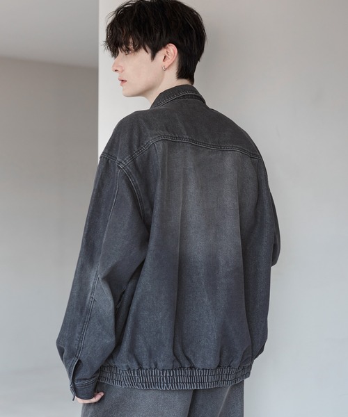 「ETELIO」 デニムジャケット L グレー メンズ_画像3