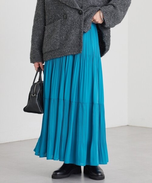 RIVE DROITE（リヴドロワ） スカート 「上品見え」ティアードプリーツ