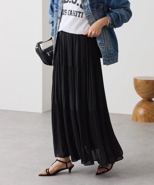RIVE DROITE（リヴドロワ） スカート 「上品見え」ティアードプリーツ
