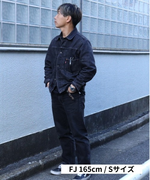 【希少】フェード抜群　Levi's デニムジャケット　ブラック　ハチノス Levi's(リーバイス) 30th 別注 Type 1 Trucker Jacket BLACK（デニム