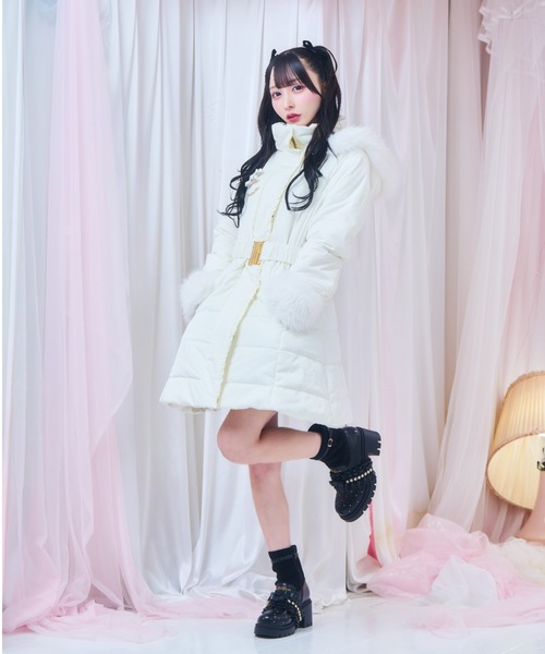 ReAmour ブーツ フリルリボンショートブーツ レディース : ZOZOTOWN