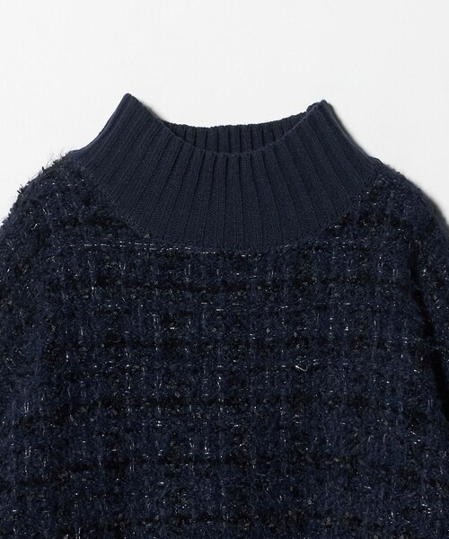 A DAY IN THE LIFE ニット セーター フェザー×テープヤーン ツイード