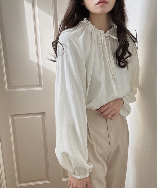 「LAUIR」 長袖ブラウス MEDIUM アイボリー レディース_画像5