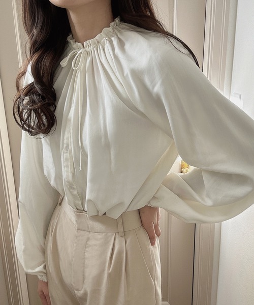 「LAUIR」 長袖ブラウス MEDIUM アイボリー レディース_画像6