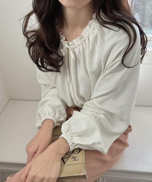 「LAUIR」 長袖ブラウス MEDIUM アイボリー レディース_画像7